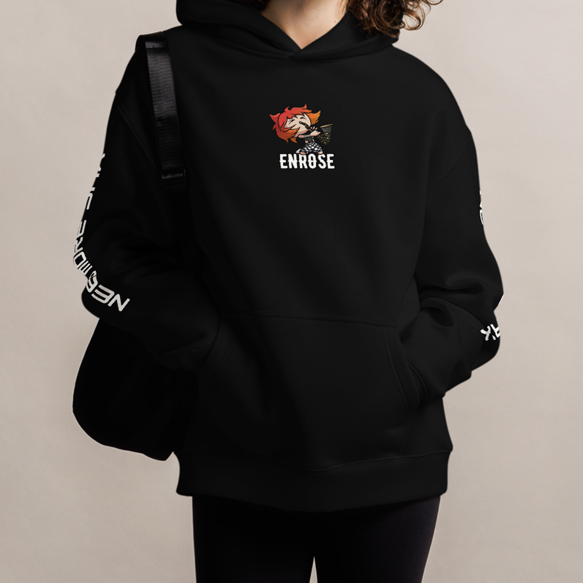 NEEDS MORE SAX WITH CHIBI ART AND ENROSE UNISEX OVERSIZED HOODIE