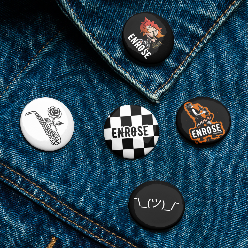 SET OF PIN BUTTONS 1.25" SET OF 5